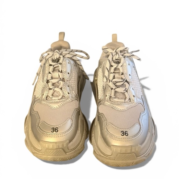 Balenciaga Triple S Sneakers in Metallic Silver - Picture 8 of 8